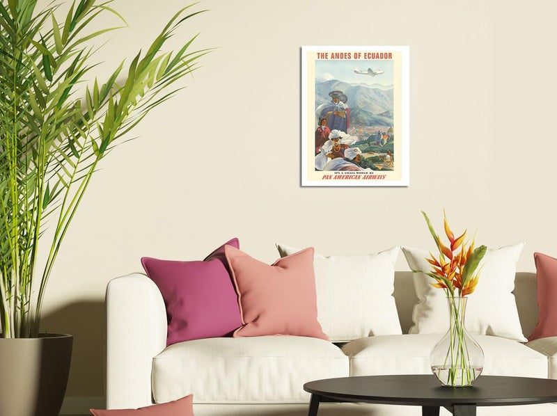 Pacifica Island Art The Andes of Ecuador - South America - Pan American Airways (PAA) - Vintage Airline Travel Poster by Paul George Lawler c.1939 - Master Art Print (Unframed) 9in x 12in - Image 3